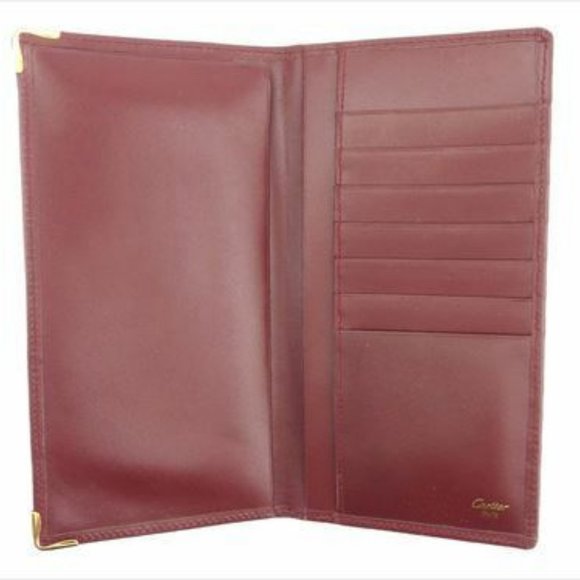 Cartier Wallet Purse Long Wallet Mastline Red Woman unisex Authentic Used T7268 - Picture 4 of 9